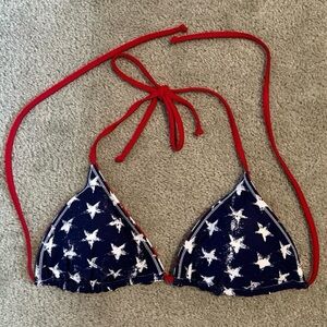 Reversible American Flag Bikini Top